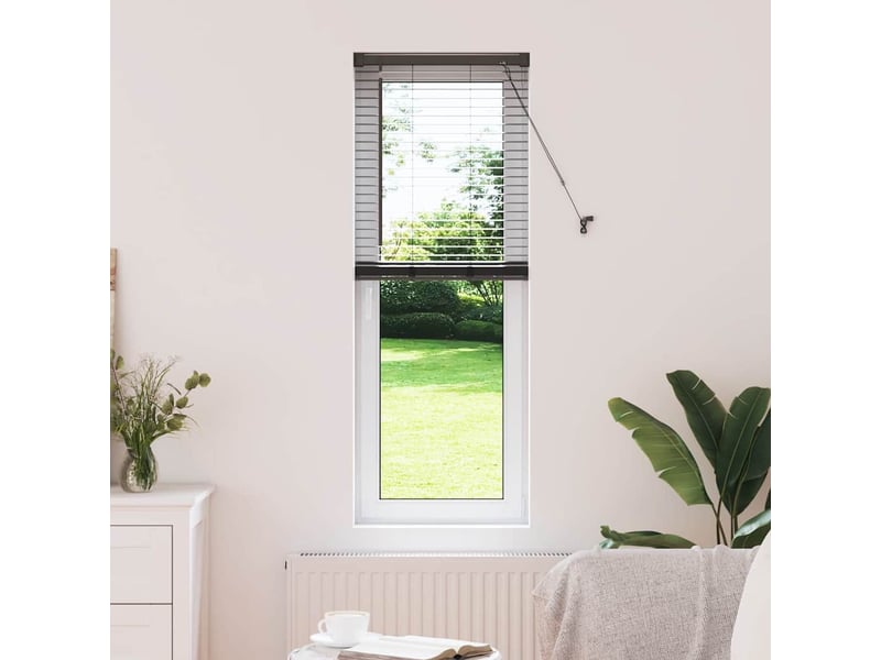 Store vénitien, store de fenêtre noir 130 x 55 cm 25 mm aluminium cf48078 - Conforama B