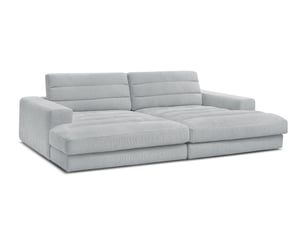 Canapé droit fixe BOBOCHIC SIERRA 4 places Tissu gris