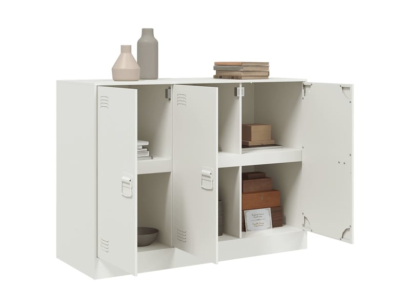  Buffet - bahut - meuble de rangement blanc 99x39x73 cm acier  - Conforama E