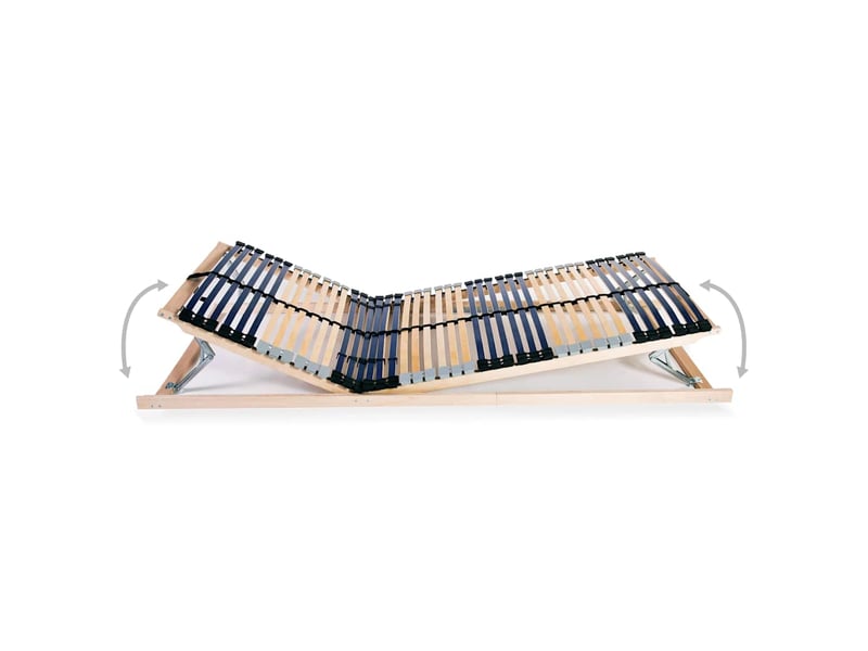  Lit simple- lit adulte -  sommier à lattes sans matelas avec 42 lattes 7 zones 90x200 cm  - Conforama C