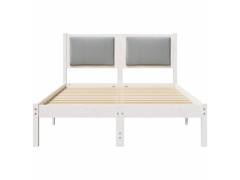 Lit double- lit adulte -  cadre de lit gris clair 120 x 190 cm pin massif  - Conforama D