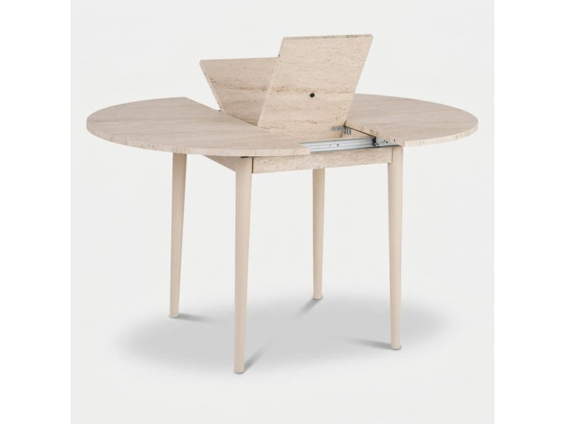  Table à manger ronde extensible gain de place viona - beige 993NRD1105 - Conforama C