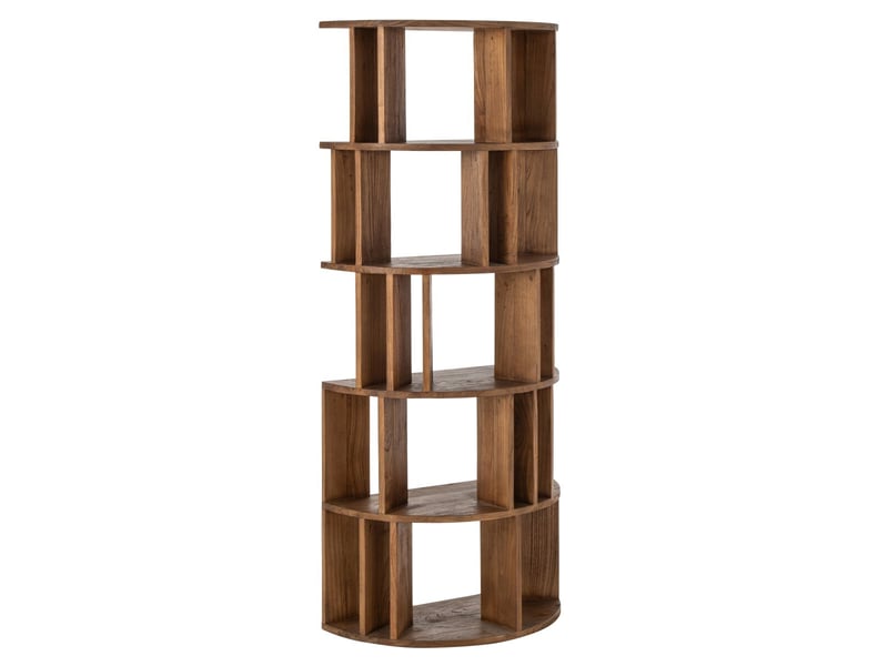  Bibliothèque demi-lune en bois camille 175cm naturel  - Conforama A