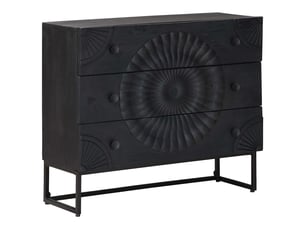 Meuble de rangement bureau, armoire à tiroirs noir 75 x 30 x 65 cm