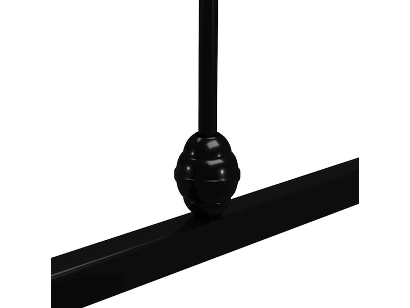  Lit simple- lit adulte -  cadre de lit sans matelas noir métal 100x200 cm  - Conforama D