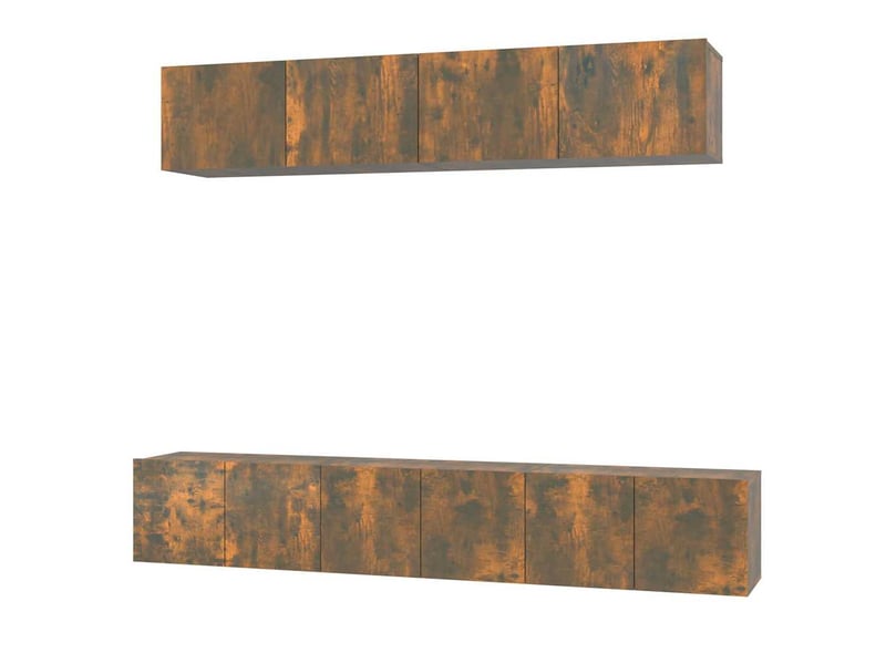  Ensemble de meubles tv 5 pcs chêne fumé bois d'ingénierie shl81796  - Conforama A