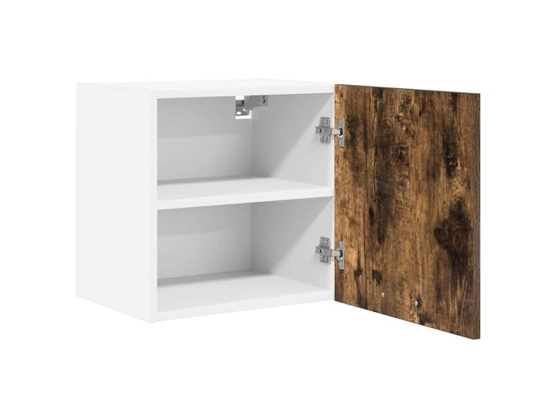  Meuble de rangement cuisine, armoire suspendue chêne fumé et blanc 40x31x40cm  - Conforama E