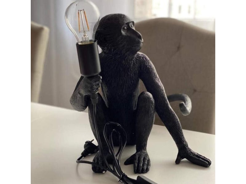  Lampe de table en résine pour chambre d'enfant (e27 noir)  - Conforama B