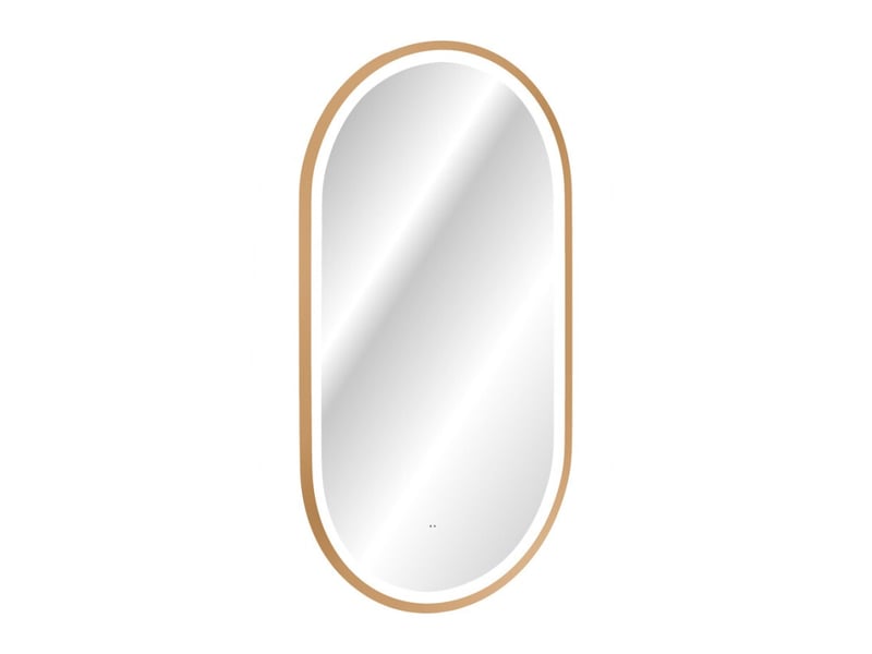  Miroir salle de bain led doré ovale 90x50 cm design  - Conforama D