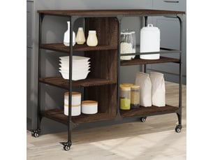 Desserte de cuisine, chariot de rangement chêne marron 100x45x89,5cm bois d'ingénierie