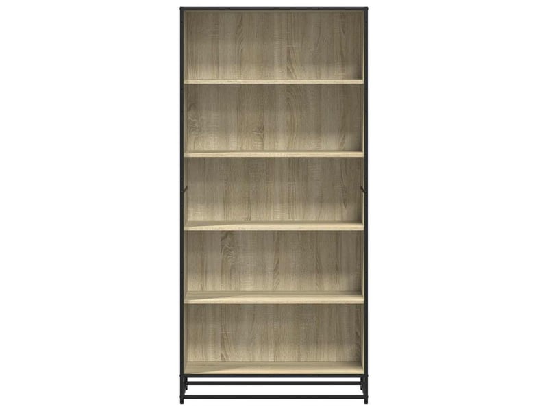  Bibliothèque, meuble de rangement salon chêne sonoma 80,5x35x170,5 cm bois d'ingénierie  - Conforama D