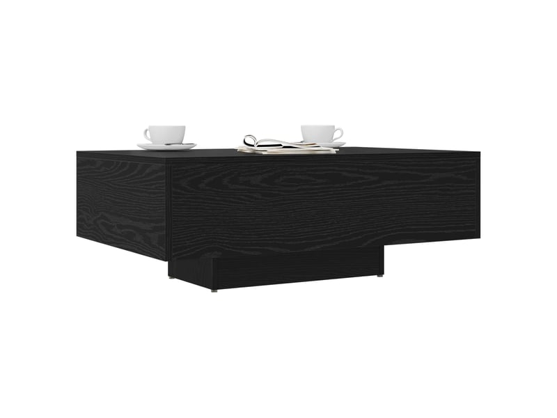  Table basse - table de salon - table à thé chêne noir 85 x 55 x 31 cm  - Conforama C