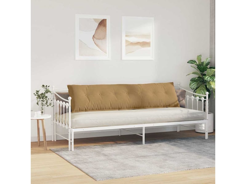 Coussin de dos, coussin de dossier marron 200 x 50 cm tissu en velours côtelé cf54805 - Conforama D