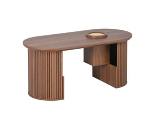 Table basse ovale coloris bois foncé <strong></strong> <strong></strong> - 50 cmx105 cm