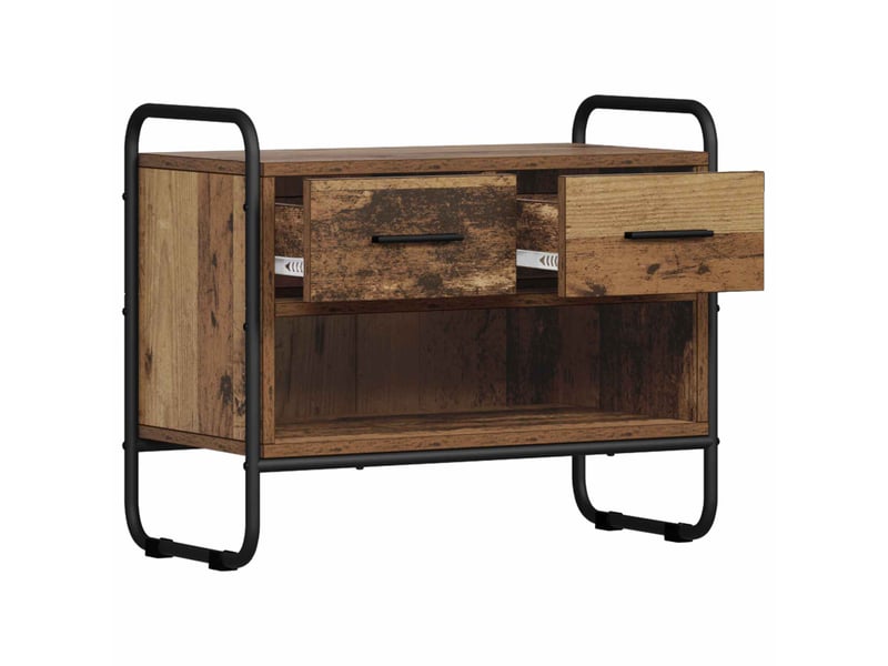  Meuble tv, banc tv 60x30x50 cm bois ancien bois d'ingénierie  - Conforama C