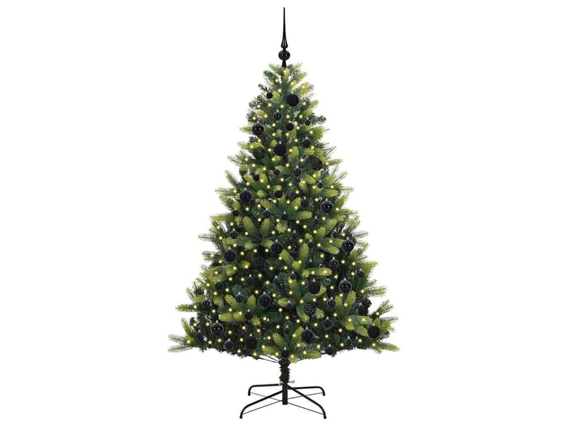  Sapin de noël, arbre de noël artificiel en silicone flexible 300 leds vert shl6316  - Conforama C
