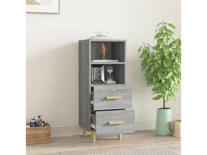  Buffet - bahut - meuble de rangement sonoma gris 34,5x34x90 cm bois d'ingénierie  - Conforama C