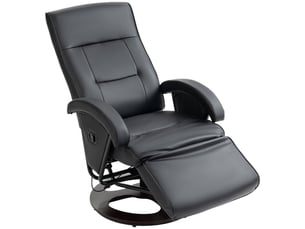 Fauteuil relax électrique RAELUNYI Cuir / Tissu noir