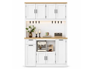 Buffet 7 porte(s) 3 tiroir(s) <strong></strong> <strong></strong> - 120 cm coloris blanc