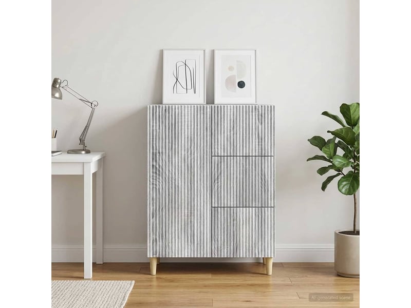 Buffet - bahut - meuble de rangement sonoma gris 66 x 34,5 x 90 cm bois d'ingénierie  - Conforama B