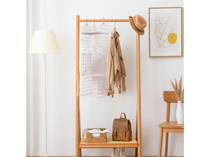 Organiseur de placard suspendu à 3 niveaux, étagère de rangement rose, grille minimaliste, étagère en tissu plastique pour chambre à coucher, dortoir