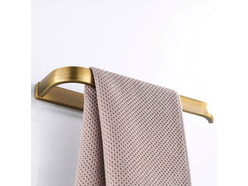  Enowelir barre porte-serviettes en laiton brossé or antirouille pour salle de bain mural accessoires de rangement  - Conforama C