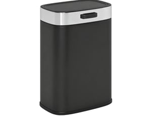 Poubelle de cuisine 5 l 21,5 × 19,5 × 30 cm inox noir
