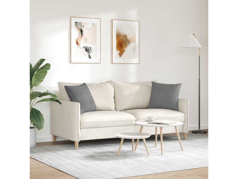  Lot de 2 coussins de canapé, coussins décoratifs tissu gris foncé 45 x 45 cm cf58860  - Conforama D