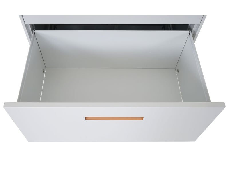  Armoire de bureau avec 4 tiroirs pour documents a4 132 x 76 x 46 cm sécurisée design épuré en acier gris 04_0011185  - Conforama D
