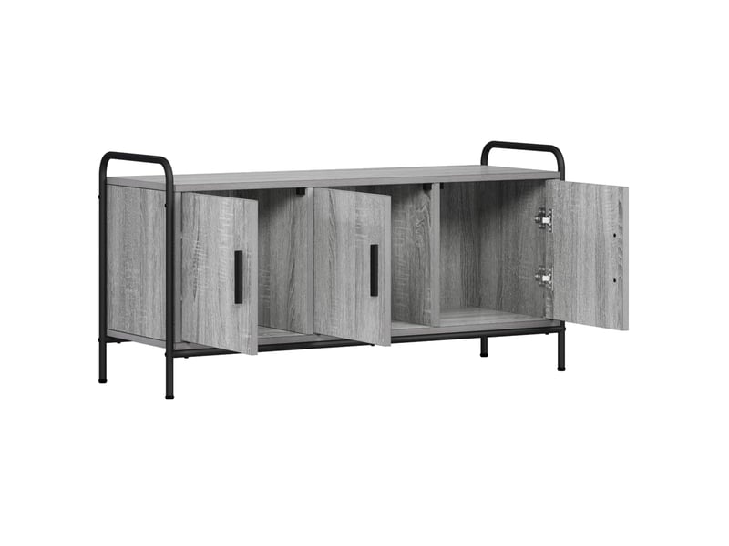  Meuble tv moderne, banc tv 79,5x33x50 cm sonoma gris bois d'ingénierie shl7527  - Conforama C