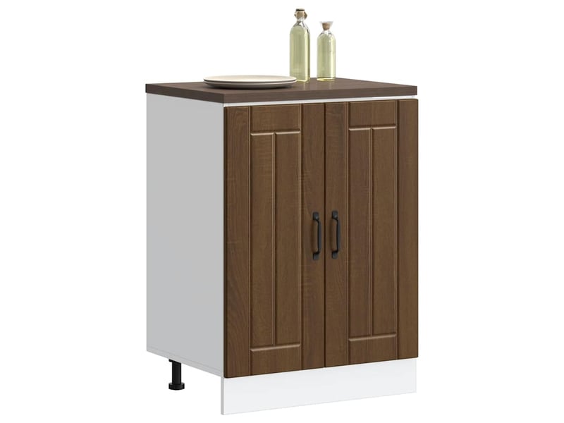  Meuble de cuisine, meuble de base de lavabo chêne marron bois d'ingénierie shl5899  - Conforama C