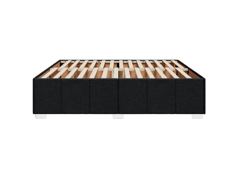  Lit double- lit adulte -  cadre de lit sans matelas noir 200x200 cm tissu  - Conforama D