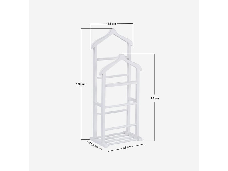 Servomuto en bois à double bras pour armoire et chambre beta double - blanc - Conforama C