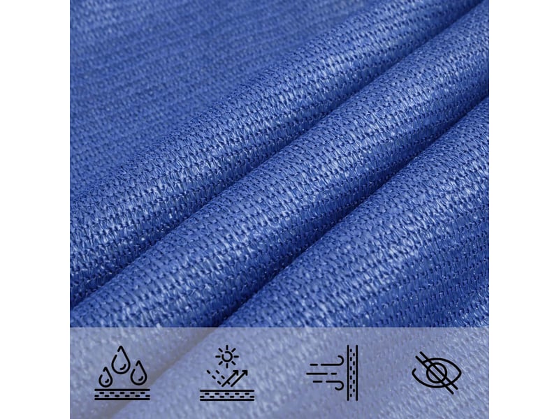 Voile d'ombre - voile d'ombrage - voile parasol 2 x 6 m hdpe rectangulaire bleu - Conforama D