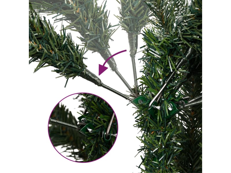  Sapin de noël artificiel, arbre de noël à charnières avec neige floquée 150 cm shl8319  - Conforama C