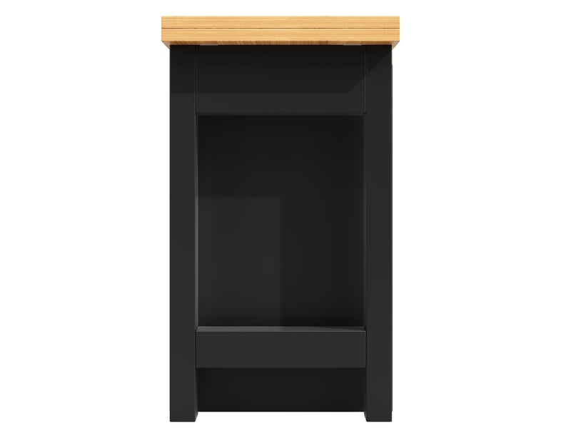  Table de bar extensible 120-180 cm avec éclairage led, mdf, noir et naturel  - Conforama D