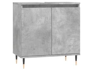 Amoire de salle de bain gris béton 58x33x60cm bois d'ingénierie shl9468