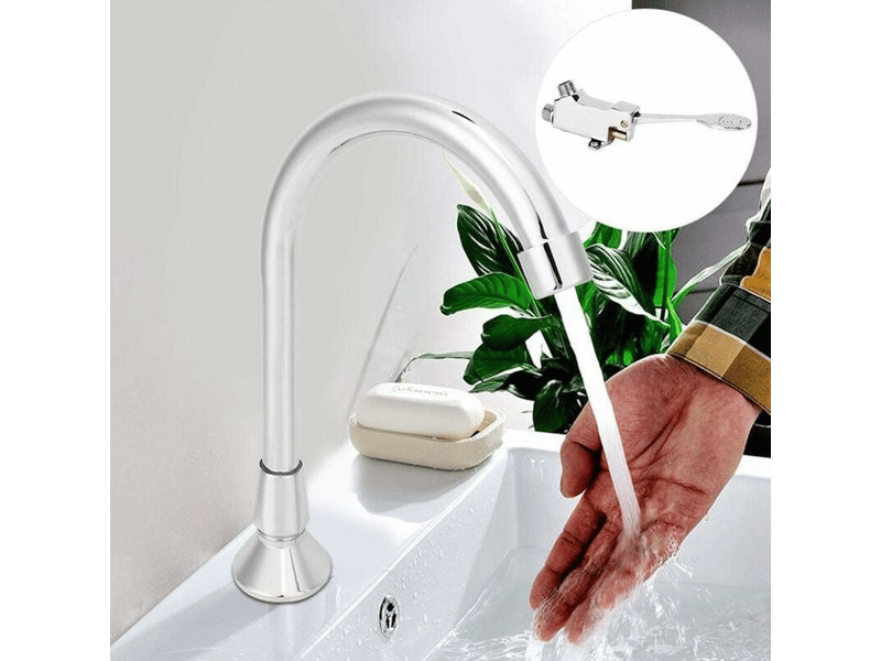  Mitigeur de lavabo robinet à pédale ensemble de robinets de lavabo de laboratoire médicalde salle de bains  - Conforama C