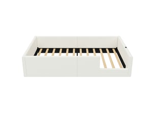 Lit avec rangement 90x200 cm <strong>DZMDIP</strong>  <strong></strong> coloris blanc