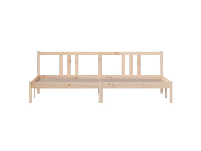  Lit double- lit adulte -  cadre de lit sans matelas bois massif 200x200 cm  - Conforama C
