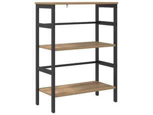 Étagère 2 niveaux, étagère de rangement 60 x 29,5 x 81 cm bois d'ingénierie shl7590
