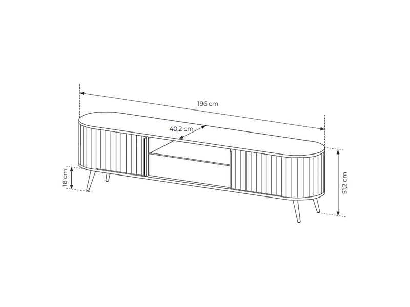  Buffet hanotofa, enfilade avec un tiroir, 196x40x51h cm chêne brun Hanotofa - Conforama C