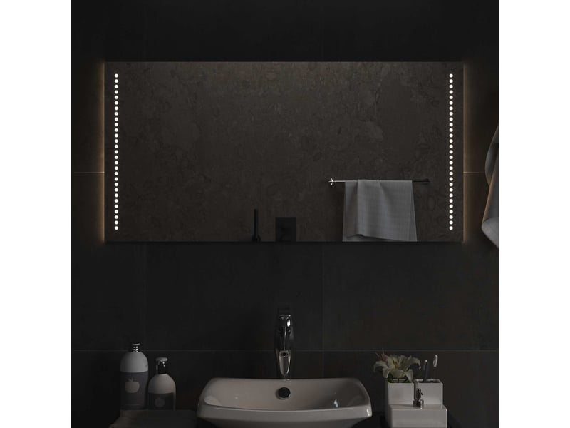 Miroir de salle de bain, miroir de toilette led transparent 100 x 50 cm cf62566 - Conforama C