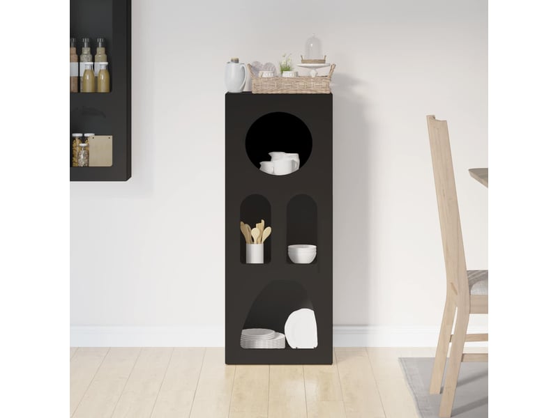  Buffet - bahut - meuble de rangement elst noir 40 x 35 x 100.5 cm bois d'ingénierie  - Conforama D
