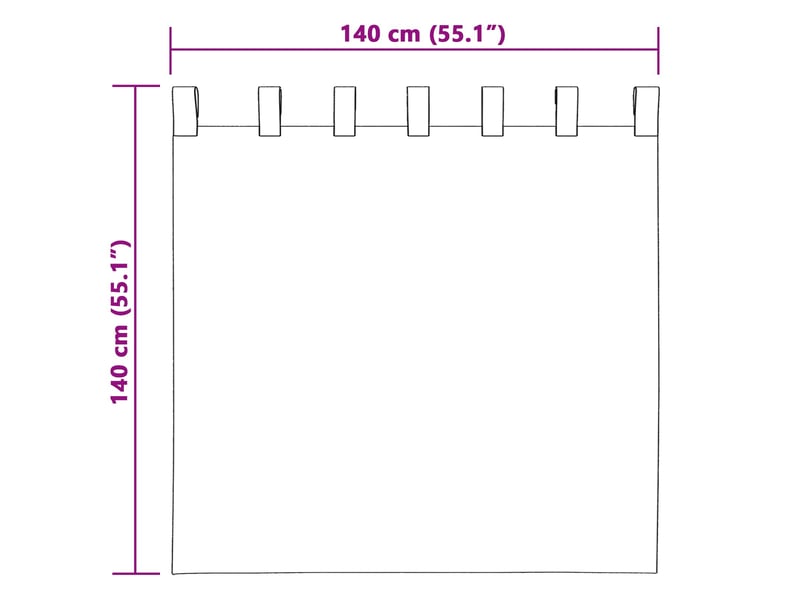  Lot de 2 rideaux, rideaux de fenêtre bordeaux 140 x 140 cm velours cf44002  - Conforama E