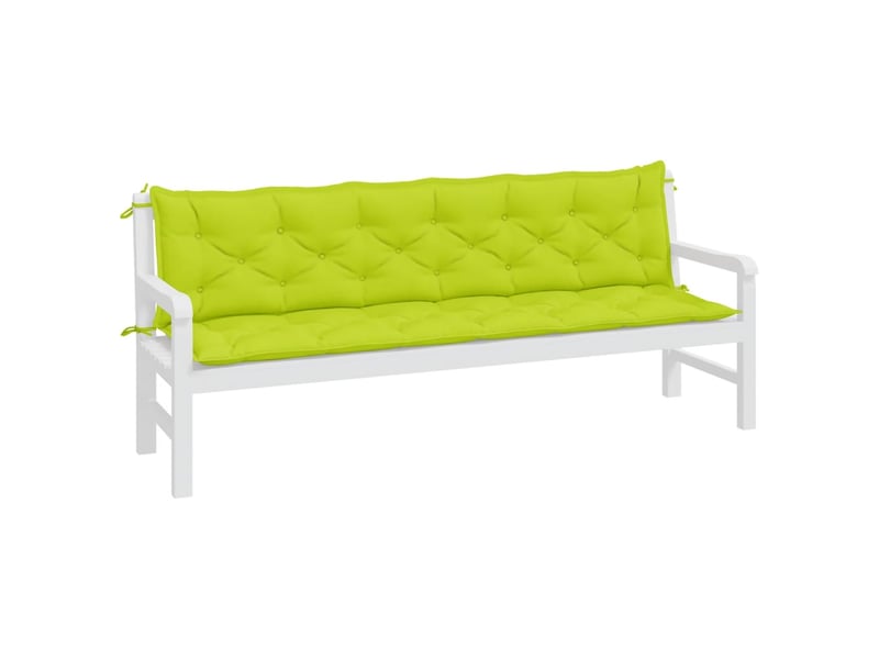 Lot de 2 coussins de banc de jardin, coussins d'assise vert vif tissu oxford cf58710  - Conforama C