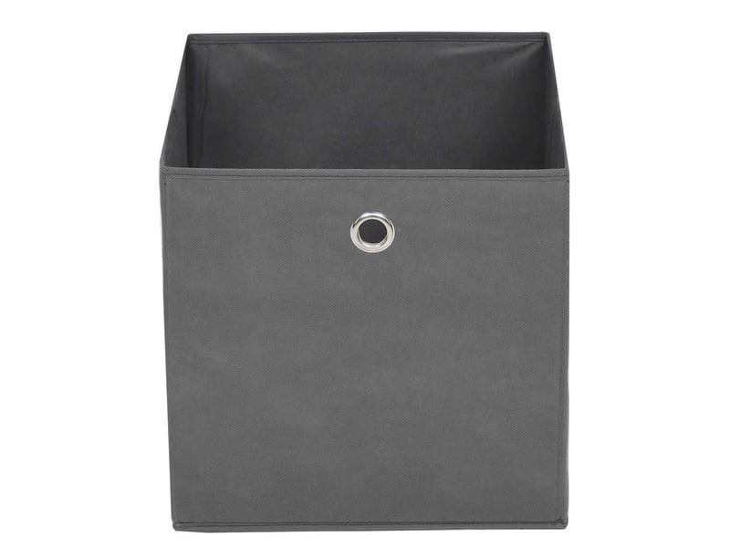  Boîte de rangement 10 pcs tissu non-tissé 32x32x32 cm gris  - Conforama D