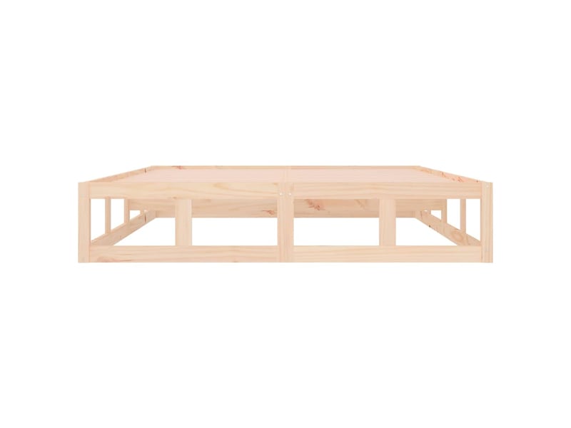  Lit double- lit adulte -  cadre de lit sans matelas 200x200 cm bois massif  - Conforama D