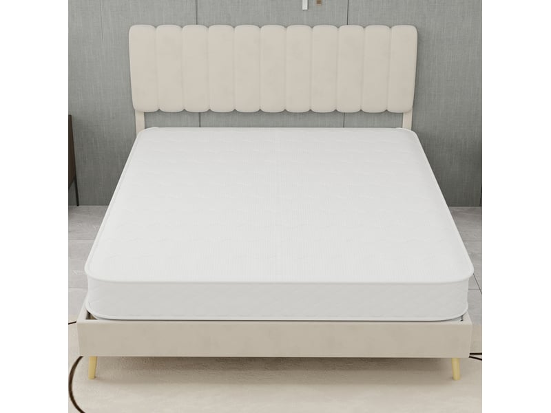  Matelas 140x200 cm épaisseur 23 cm ressorts ensachés indépendants mousse à mémoire de forme tissu 3d blanc  - Conforama B