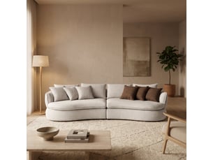 Canapé 3 places en tissu beige